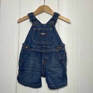 OSHKOSH 100% Cotton Blue Jean Short Overalls Shortalls